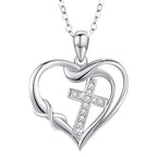 Collar de Corazón y Cruz: Devoción y Elegancia Eterna