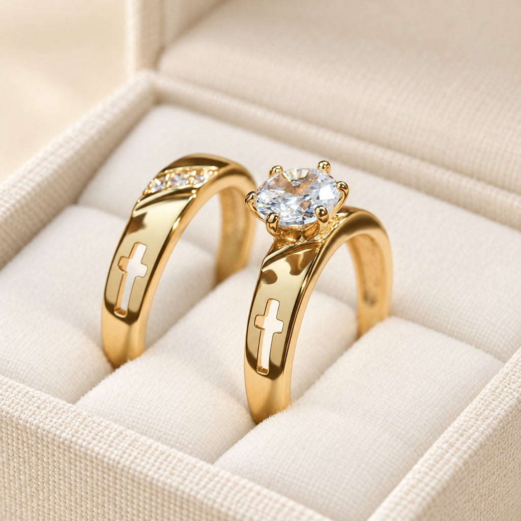Stackable Cross Band Ring Set