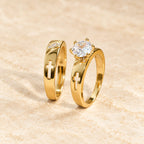 Stackable Cross Band Ring Set
