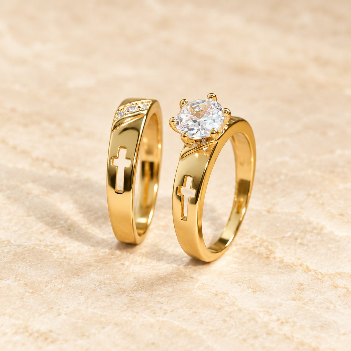 Stackable Cross Band Ring Set