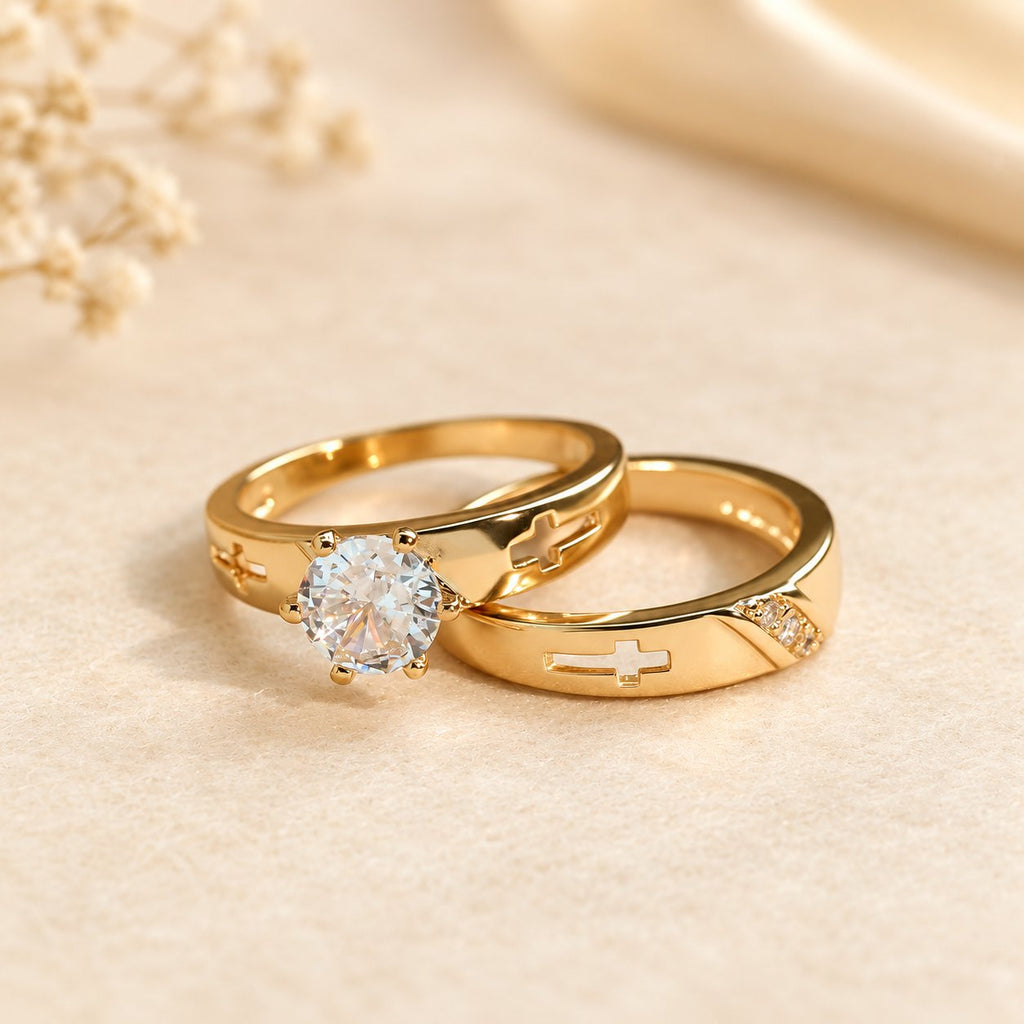 Stackable Cross Band Ring Set