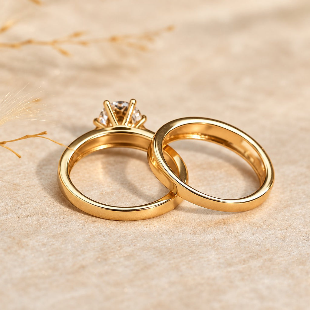 Stackable Cross Band Ring Set