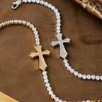 Pulsera Elegante de Cruz con Circonias en 2 Colores: Símbolo de Gracia y Elegancia Divinas