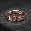 Pulsera de Cadena de Eslabones con Cruz Grabada: Símbolo de Fuerza Divina y Fe