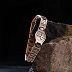 Pulsera de Cadena de Eslabones con Cruz Grabada: Símbolo de Fuerza Divina y Fe