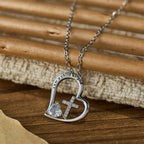 Collar de Corazón y Cruz "Soy Hija de Dios" con Circonias: Señal de Identidad Celestial