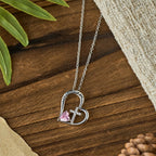 Collar de Corazón y Cruz "Soy Hija de Dios" con Circonias: Señal de Identidad Celestial