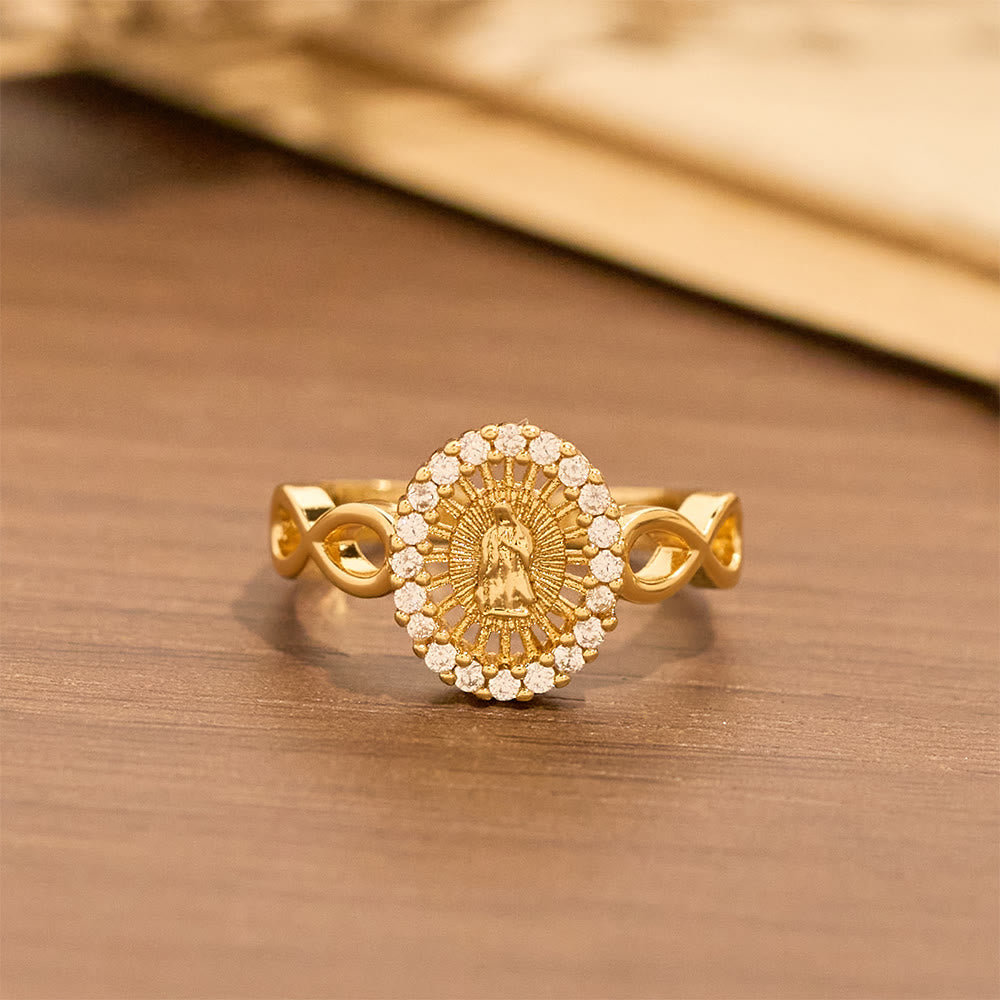 Anillo de Circonia Virgen Infinita: Emblema de la Gracia Mariana sin Fin