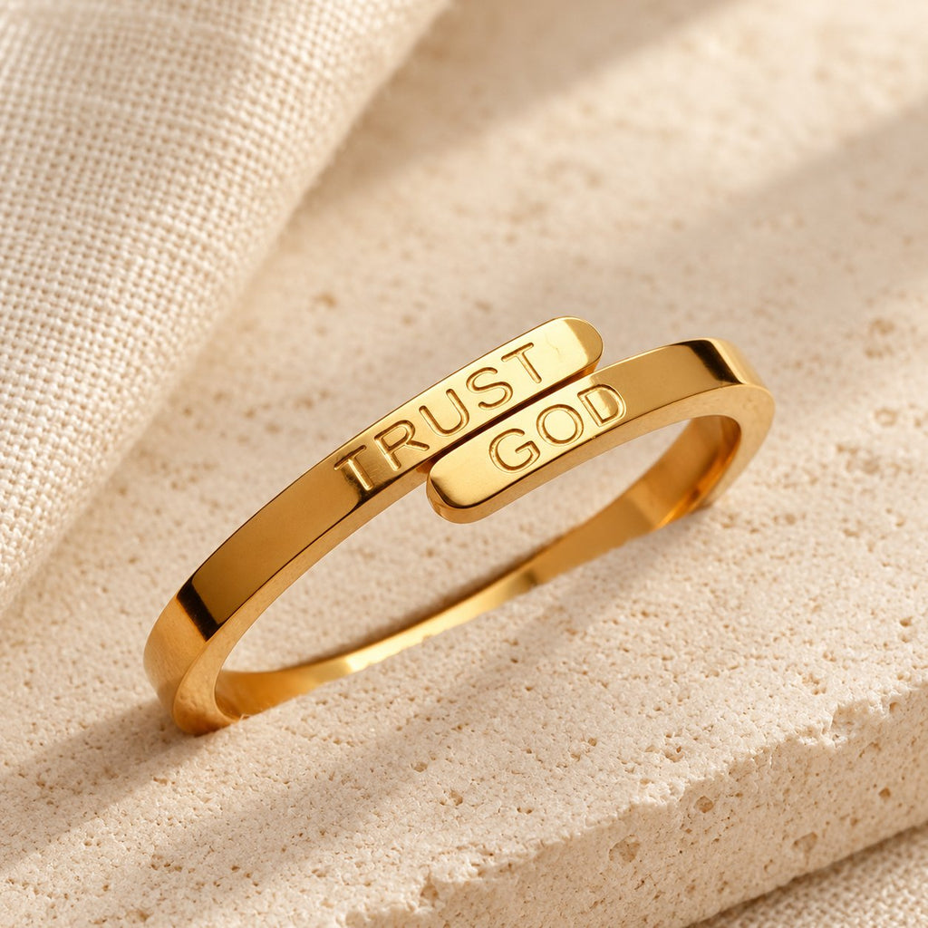 TRUST GOD Split-Band Ring