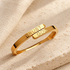 TRUST GOD Split-Band Ring