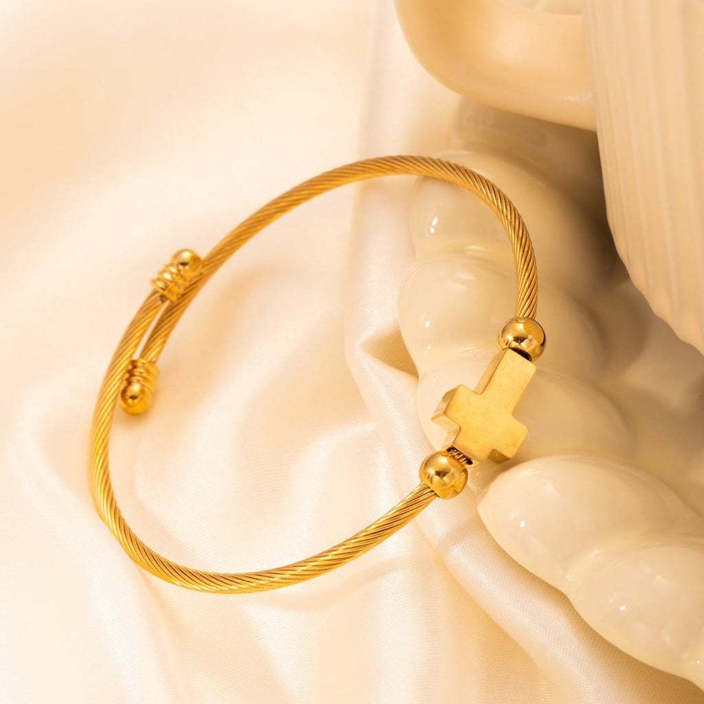 Pulsera de Devoción Diaria con Medalla Milagrosa y Dije Cruz de San Benito