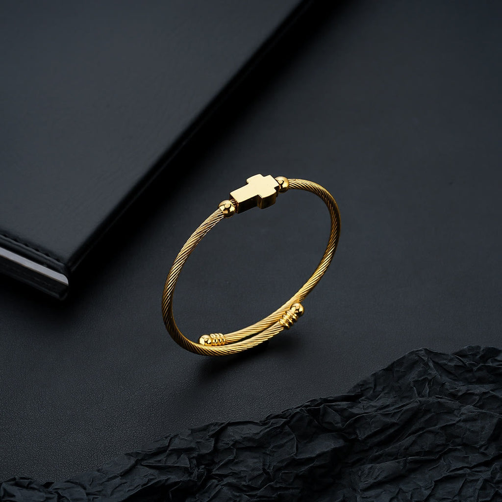 Pulsera de Devoción Diaria con Medalla Milagrosa y Dije Cruz de San Benito