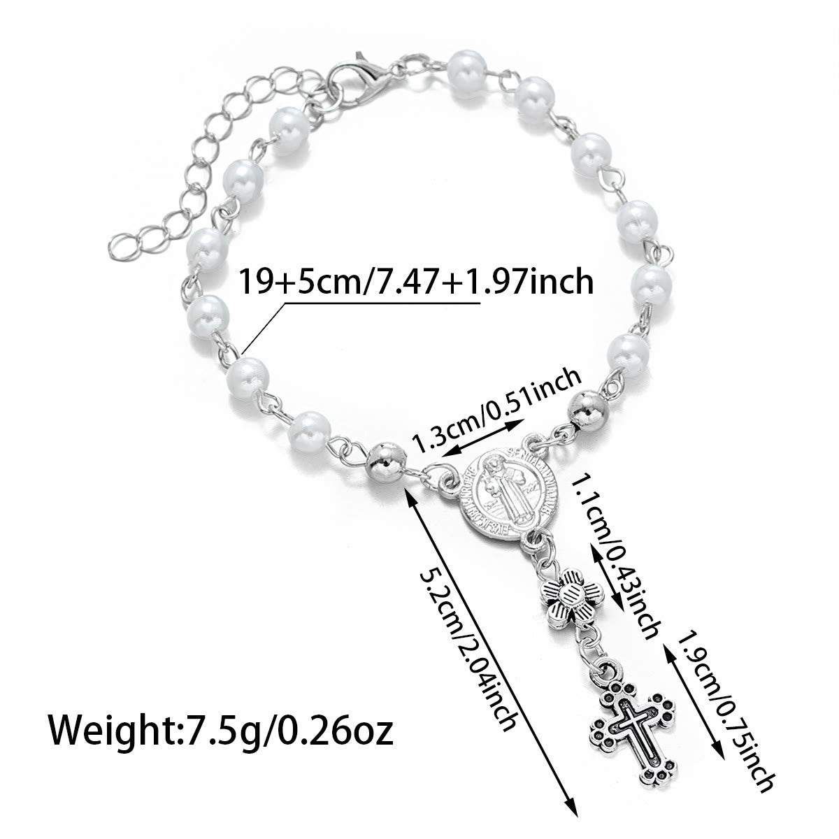 Pulsera de Devoción Sagrada Virgen y San Benito