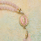 Pulsera Rosario Magnética de Ágata Fresa: Emblema de Gracia y Pureza Divinas