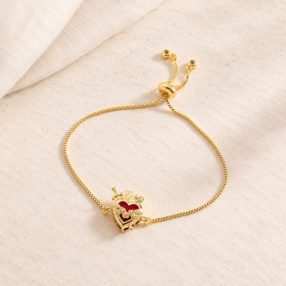 Elegant Sacred Heart Devotion Bracelet