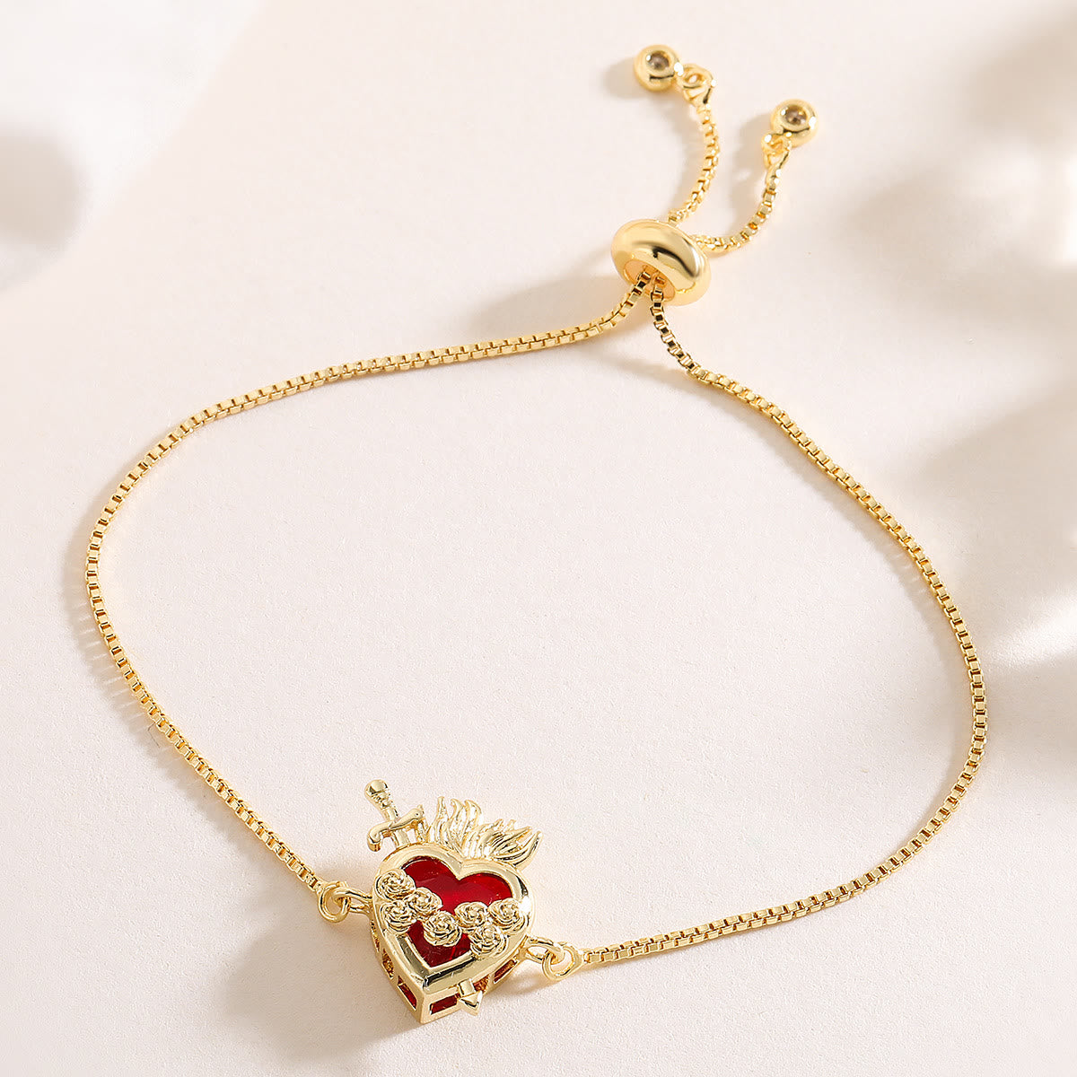 Pulsera Elegante de Devoción al Sagrado Corazón: Amor de Cristo y Fuerza Espiritual