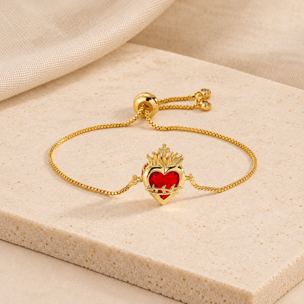 Elegant Sacred Heart Devotion Bracelet