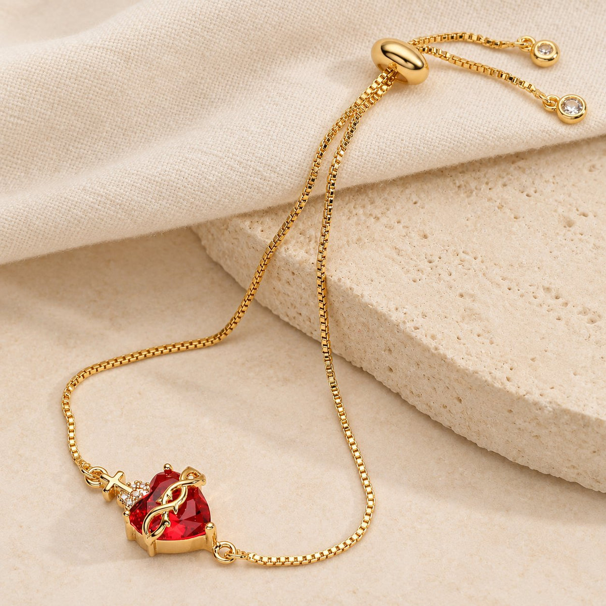 Elegant Sacred Heart Devotion Bracelet