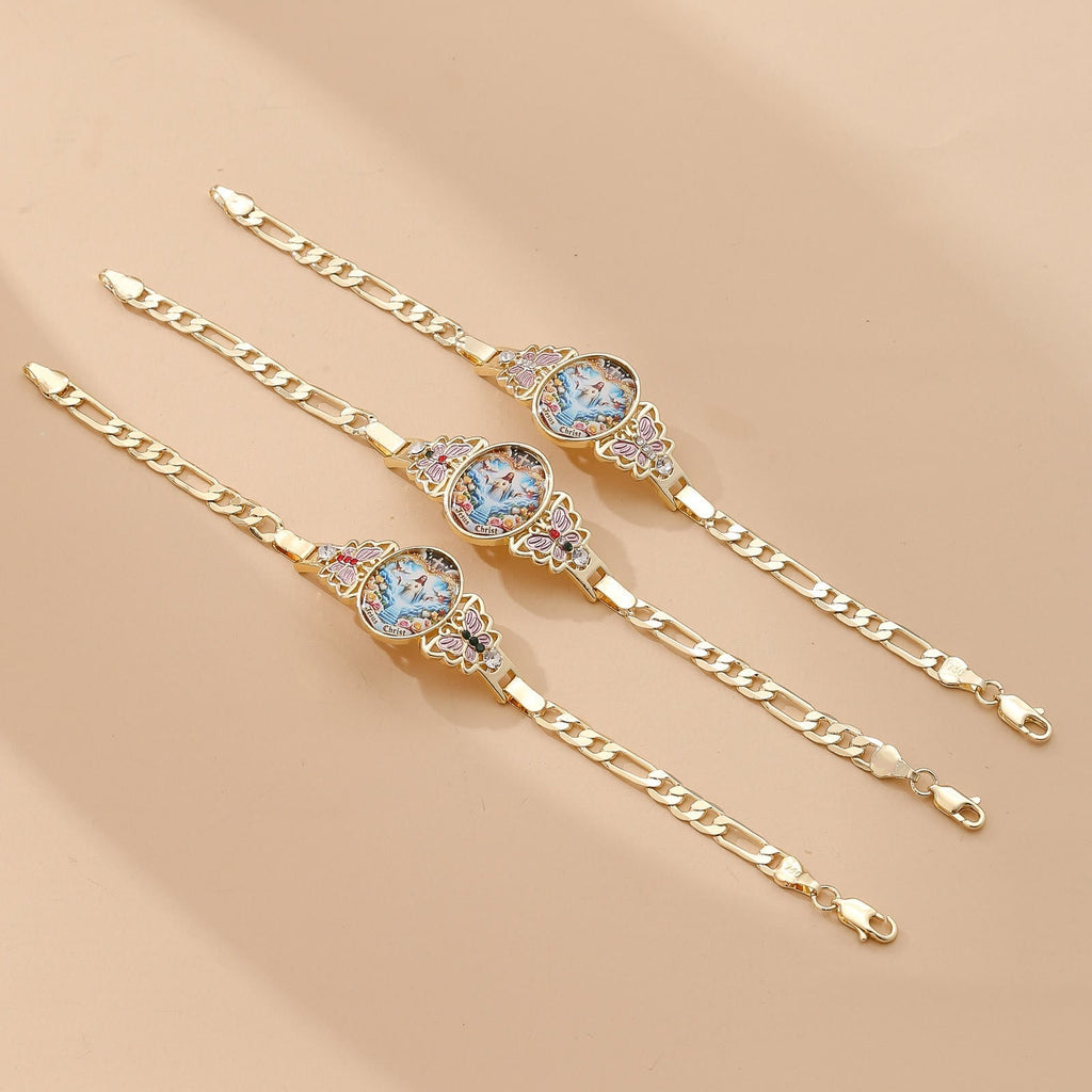 Pulsera de Jesucristo y Mariposa: Devoción Diaria con Simbolismo Sagrado