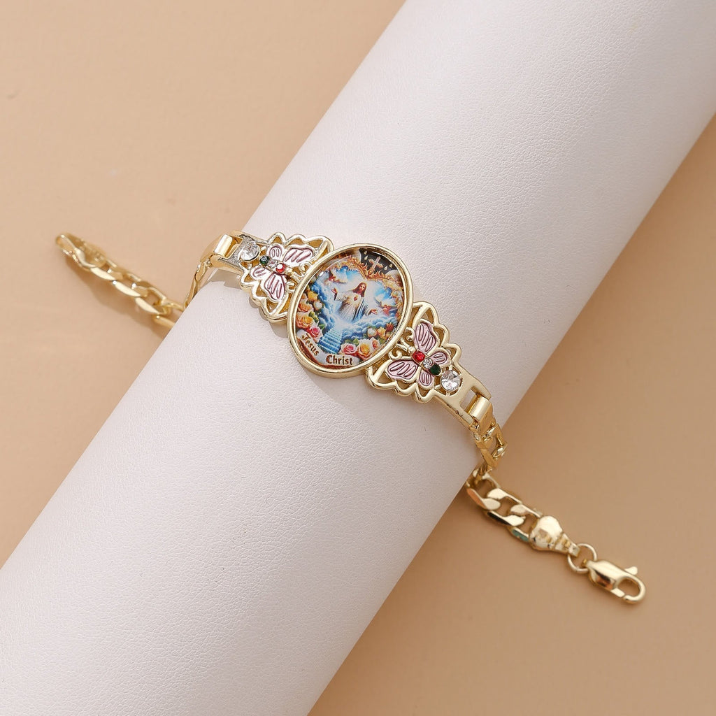 Pulsera de Jesucristo y Mariposa: Devoción Diaria con Simbolismo Sagrado