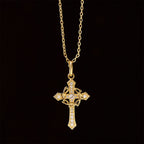 Collar Brillante de Cruz Geométrica: Símbolo de Esperanza Eterna y Protección Divina