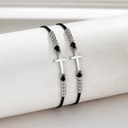 Pulsera de Cuentas con Cruz Intrincada: Tejida con Fe, Gracia y Amor Firme