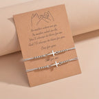 Pulsera de Cuentas con Cruz Intrincada: Tejida con Fe, Gracia y Amor Firme