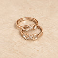 Elegant Infinity Cross Open Ring with Engraving
