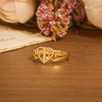 Anillo Ajustable Eterno de Corazón y Cruz: Regalo de Gracia e Intercesión Divina
