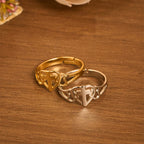 Anillo Ajustable Eterno de Corazón y Cruz: Regalo de Gracia e Intercesión Divina