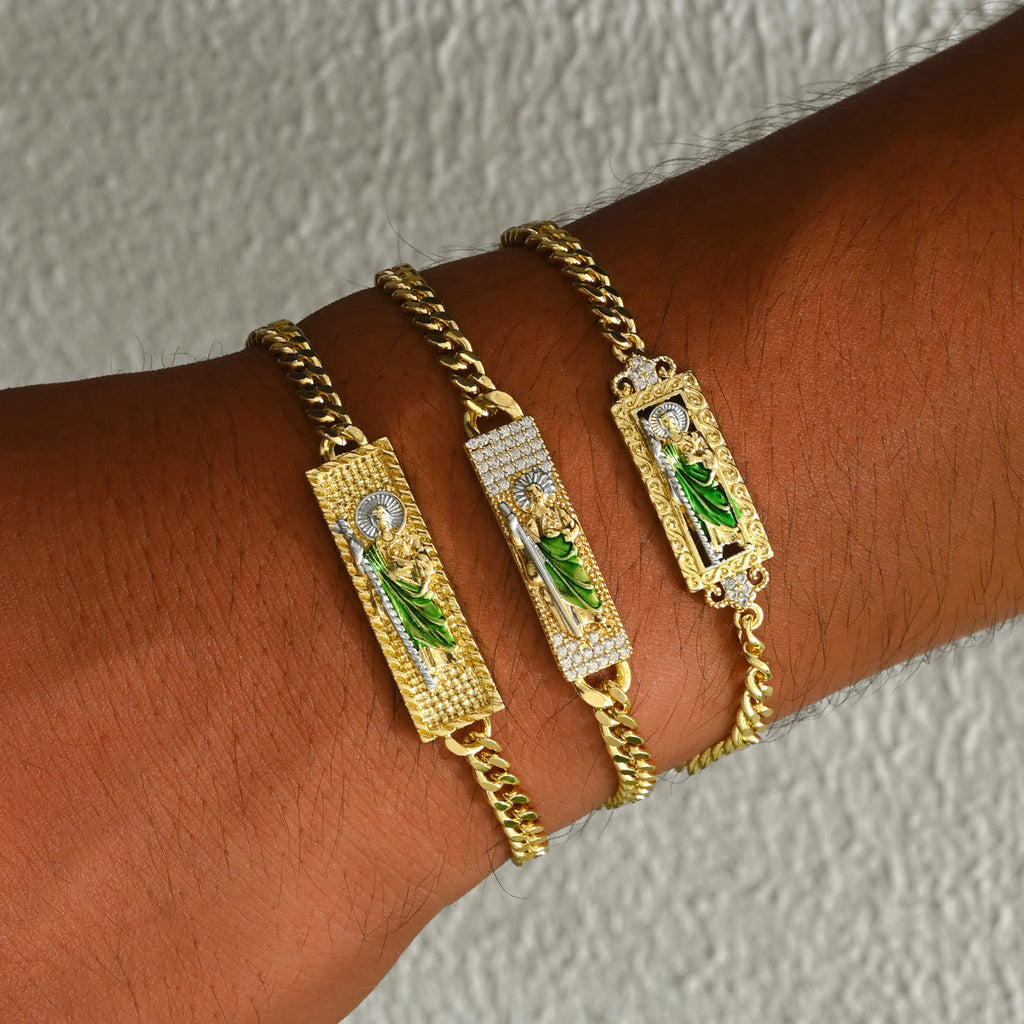 Colección de Pulseras de San Judas Bañadas en Cobre: Emblema de Esperanza y Gracia Milagrosa