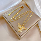 Collar Brillante de Paloma Alada del Espíritu Santo: Emblema de Guía Divina