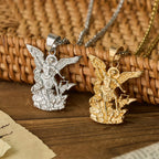 Collar con Dije de San Miguel Arcángel Bicolor: Emblema de Protección Divina