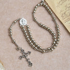 Pulsera Rosario Magnética Tono Plata: Oración y Pulsera 2 en 1