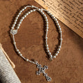 Pulsera Rosario Magnética Tono Plata: Oración y Pulsera 2 en 1