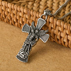 Dije de Cruz San Miguel Arcángel Venciendo a Satanás: Emblema de Protección Divina
