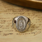 Anillo Sello de Cruz de la Virgen: Ancla tu Corazón en la Fe Mariana