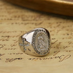 Anillo Sello de Cruz de la Virgen: Ancla tu Corazón en la Fe Mariana