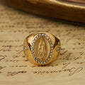Anillo Sello de Cruz de la Virgen: Ancla tu Corazón en la Fe Mariana