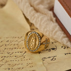 Anillo Sello de Cruz de la Virgen: Ancla tu Corazón en la Fe Mariana