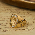 Anillo Sello de Cruz de la Virgen: Ancla tu Corazón en la Fe Mariana