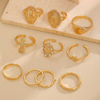 Set de Anillos de Cruz Mariana en Oro y Plata: Señal de Devoción Celestial