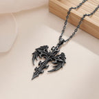 Collar con Dije de Cruz Gótica Corona de Espinas: Emblema del Sacrificio y Redención de Cristo