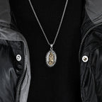 Collar de Acero Inoxidable de la Virgen de Guadalupe en 3 Colores