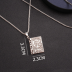 Collar de Calidad con Dije Giratorio de Cruz y Santa Biblia