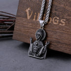 Collar Católico de Acero Inoxidable con Medallón de Protección de la Virgen María