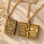 Turnable Cross Holy Bible Pendant Quality Necklace