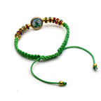 Pulsera Ajustable de Hilo Verde de San Judas