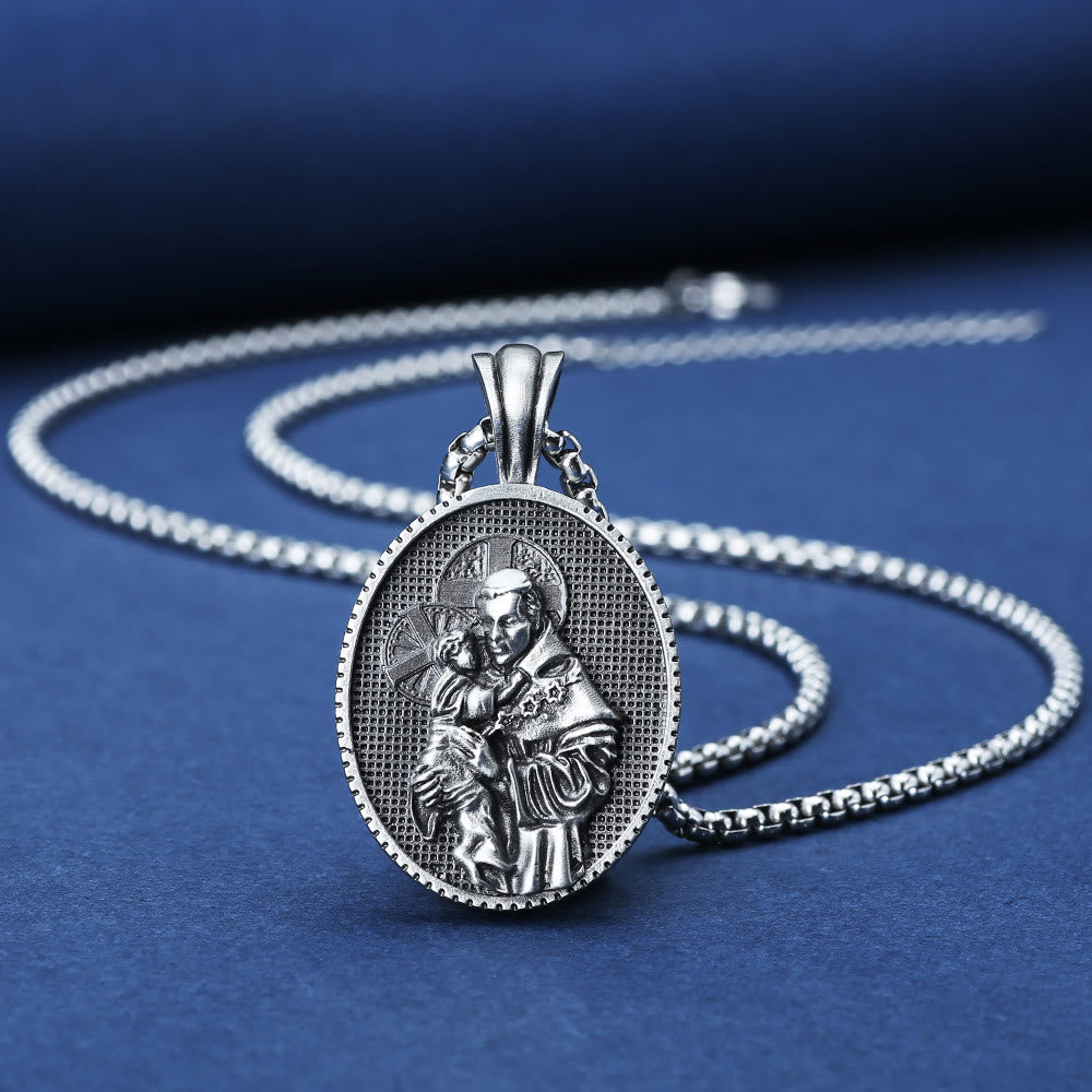Collar con Dije de San Antonio y el Niño Jesús
