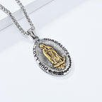 Collar de Acero Inoxidable de la Virgen de Guadalupe en 3 Colores